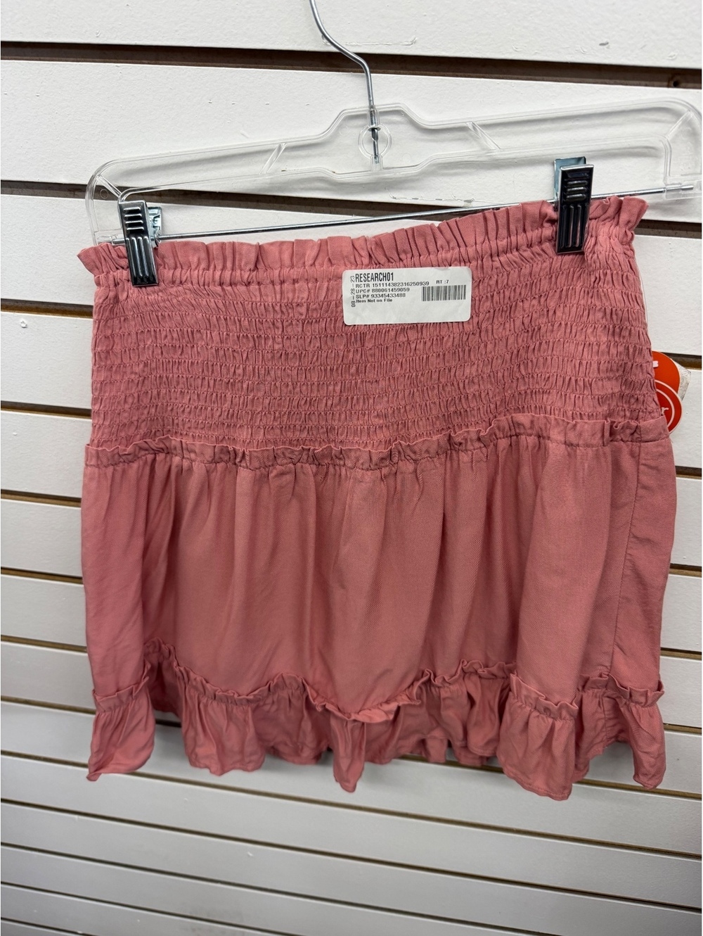 Wonder Nation XL 14-16 Dusty Rose Smocked Ruffle Mini Skirt NWT